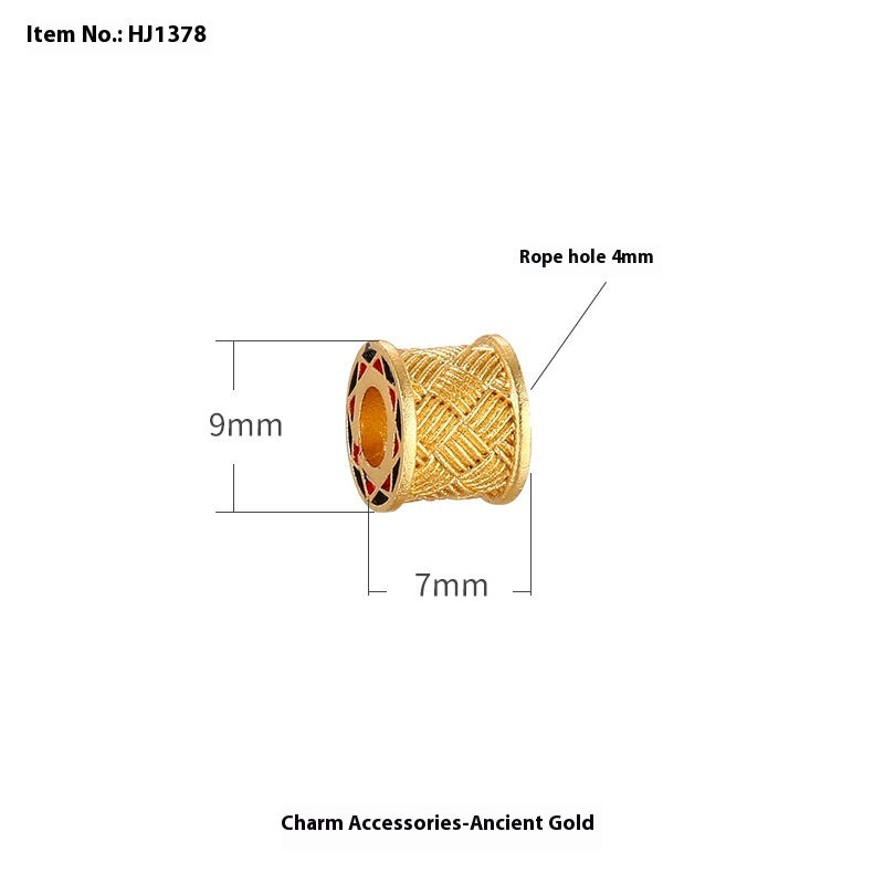 Ancient French Gold Loose Beads Bracelet Bracelet Necklace Handmade Diy Accessory Pendant