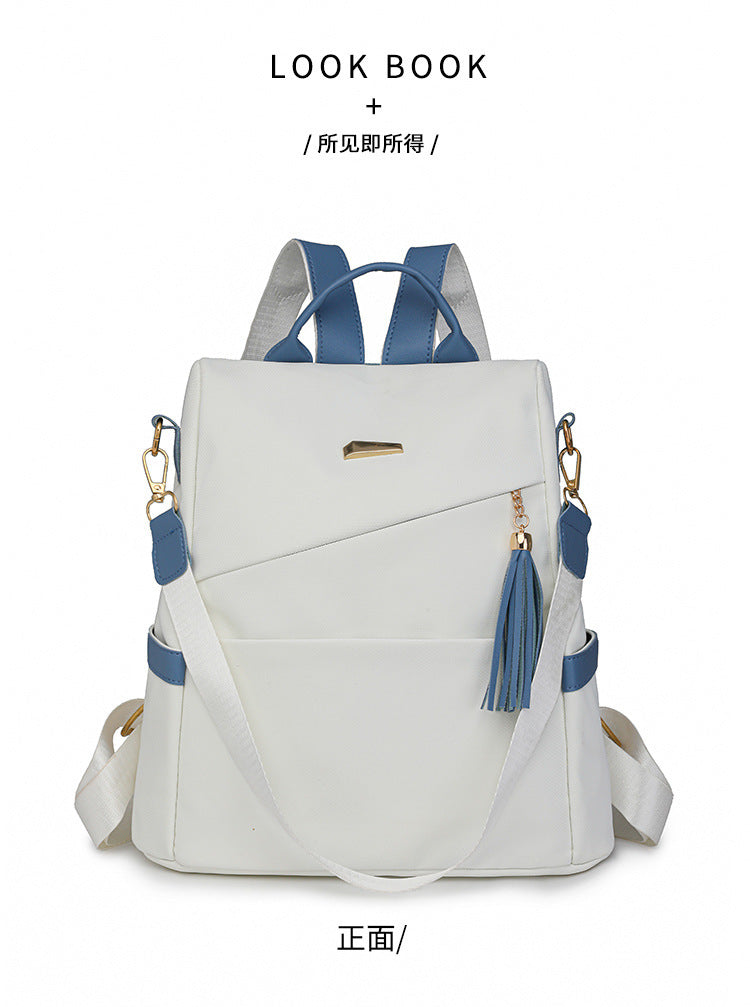 Simple Solid Color Backpack Women's Fashion Travel Backpack