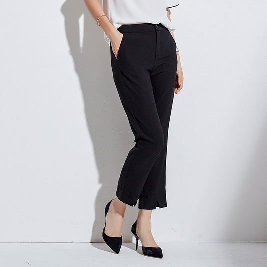 Women's Temperament And Fashionable Slit Pencil Pants