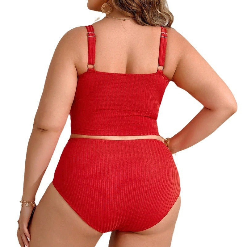 Costume da bagno bikini da spiaggia taglie forti per donna