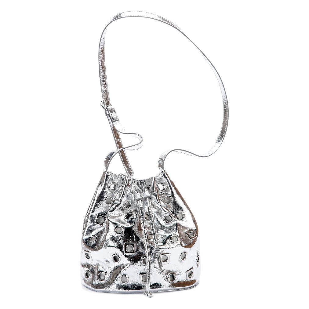 Wildleder-Nieten-Beuteltasche Hohle Umhängetasche