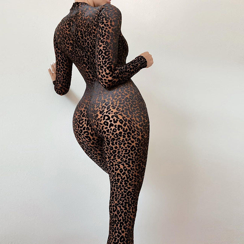 Fashion Sexy Slim Back Zipper Casual Jumpsuit