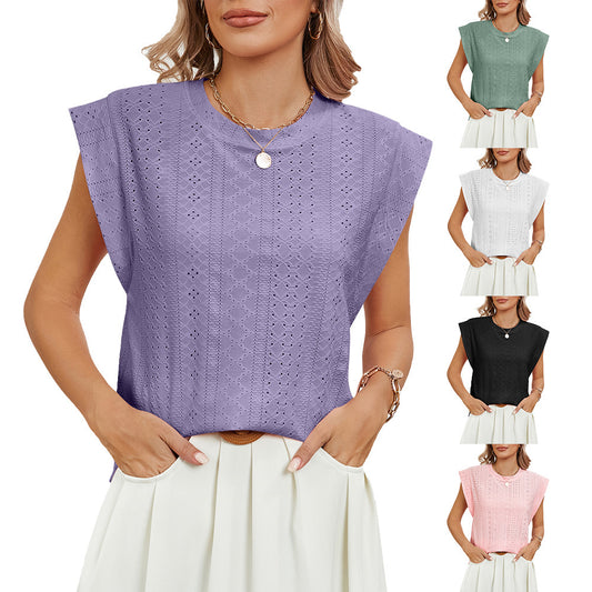 Sommer Hohl Kurzarm T-Shirt Weste