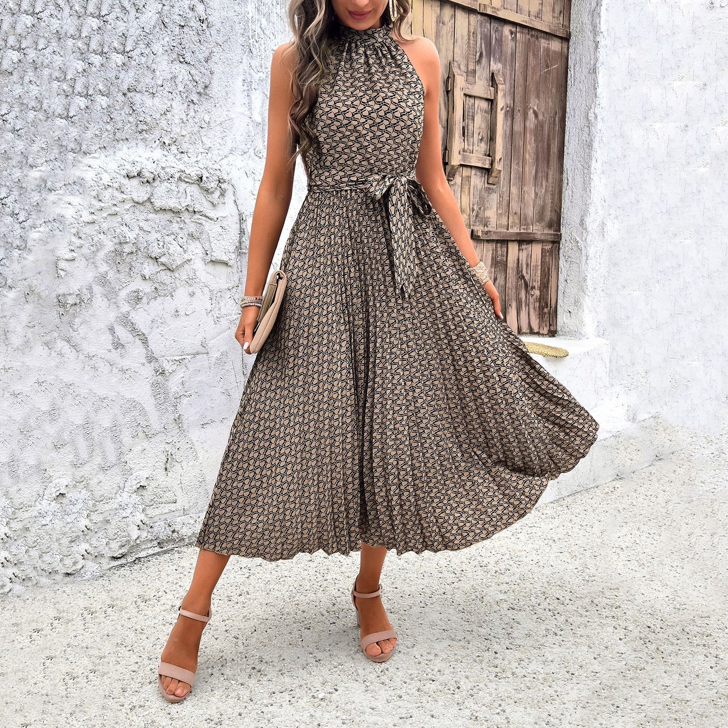 Abito attillato senza maniche, elegante, da donna