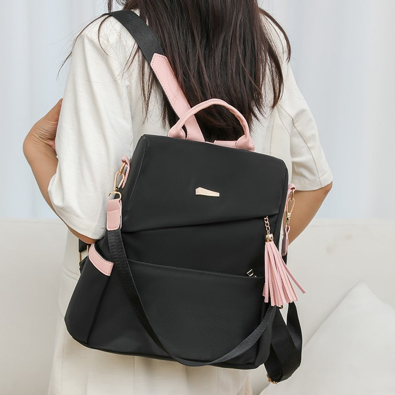Simple Solid Color Backpack Women's Fashion Travel Backpack