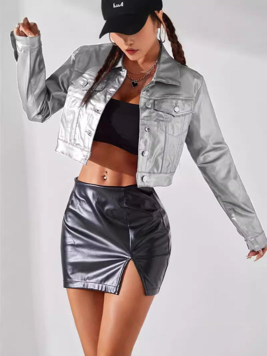 Giacca rivestita da donna in stile street fashion