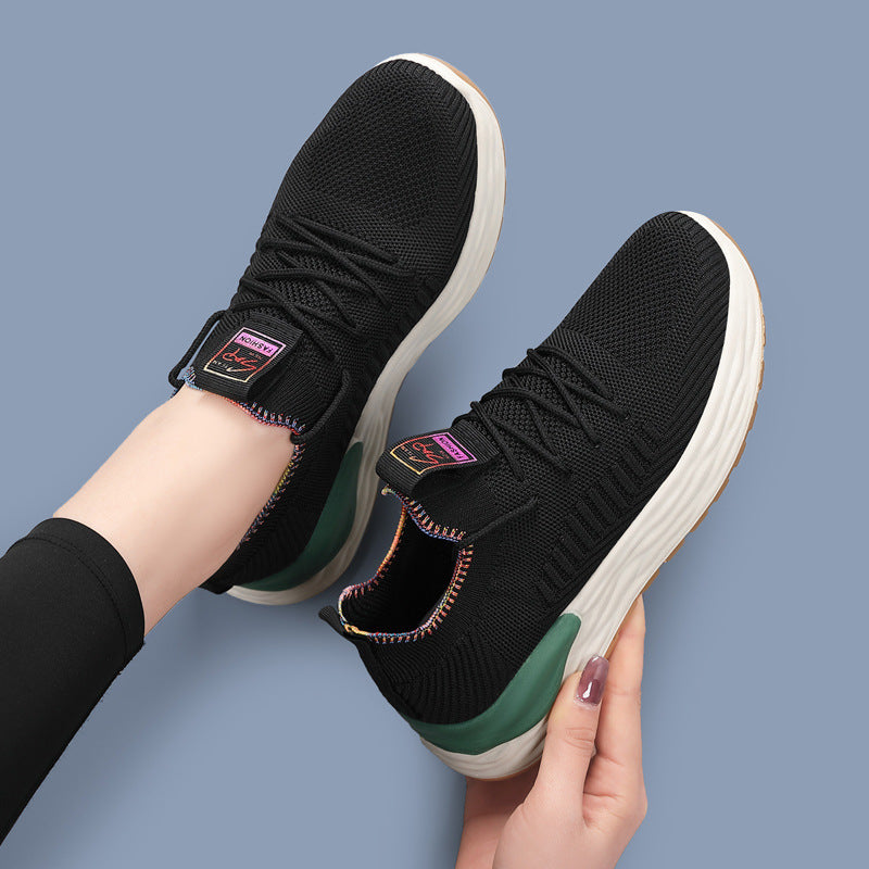 Flyknit Casual Schuhe Bequeme Alte Peking frauen