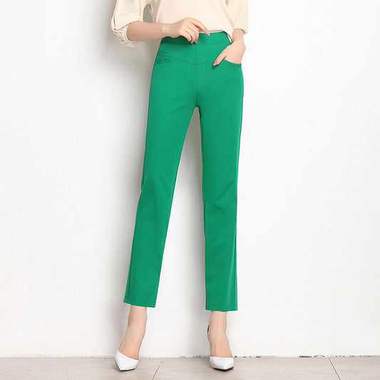 Maglia a vita alta elasticizzata dritta su quattro lati