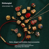 Ancient French Gold Loose Beads Bracelet Bracelet Necklace Handmade Diy Accessory Pendant