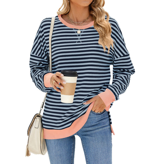 Fashion Casual Round Neck Pullover Top Women's Clothing