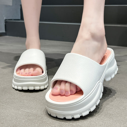 Ciabatte da spiaggia casual alla moda da donna con plateau