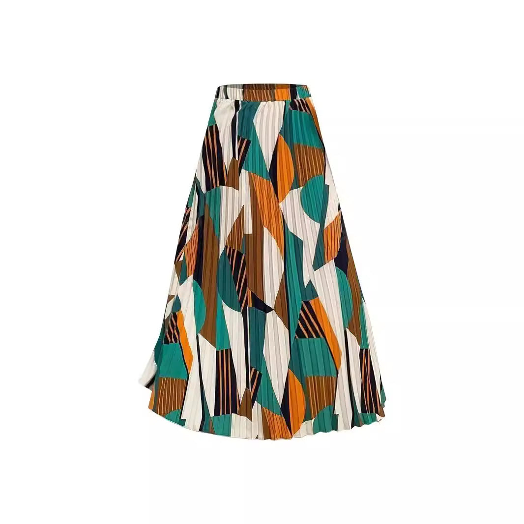 Gonna casual da donna con stampa alla moda