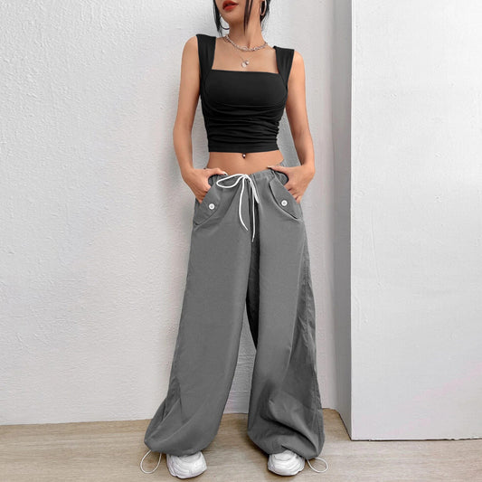 Canotta a tubino di colore puro sexy e corta europea e americana, con snellente e fasciante sul petto