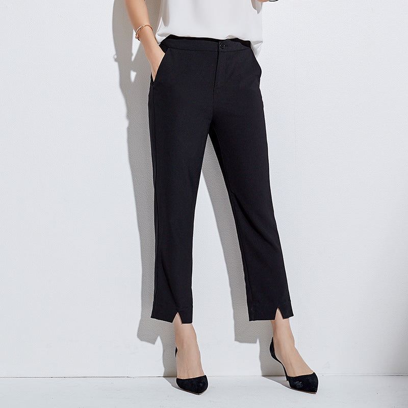 Women's Temperament And Fashionable Slit Pencil Pants