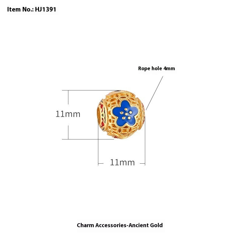 Ancient French Gold Loose Beads Bracelet Bracelet Necklace Handmade Diy Accessory Pendant