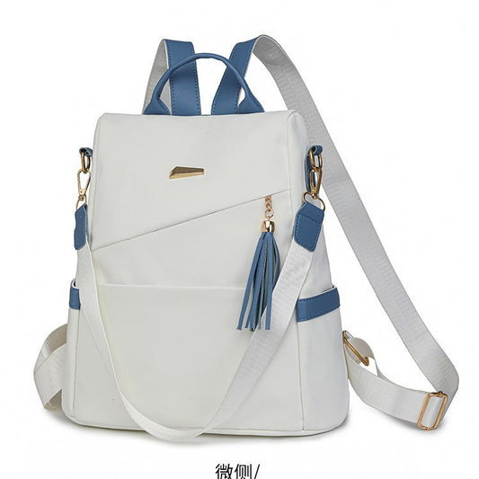 Simple Solid Color Backpack Women's Fashion Travel Backpack