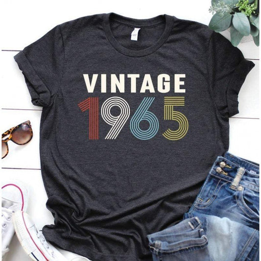 Maglietta a maniche corte con stampa digitale a colori retrò europea e americana