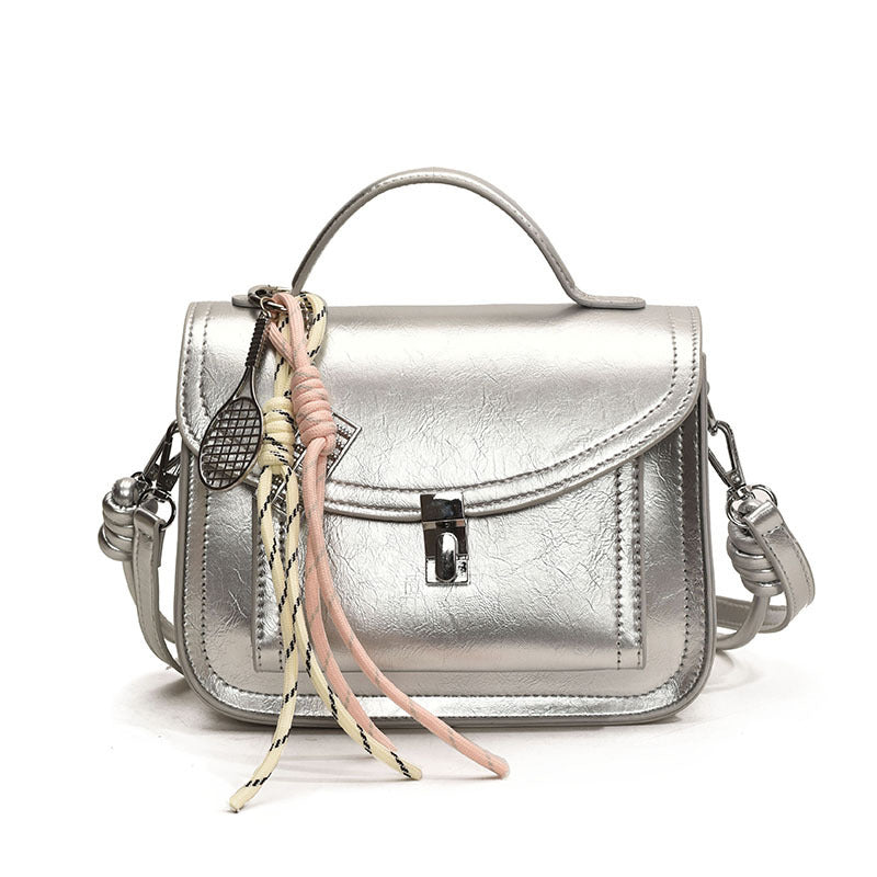 Lässige kleine quadratische Umhängetasche Retro tragbare Messenger Handtaschen für Frauen