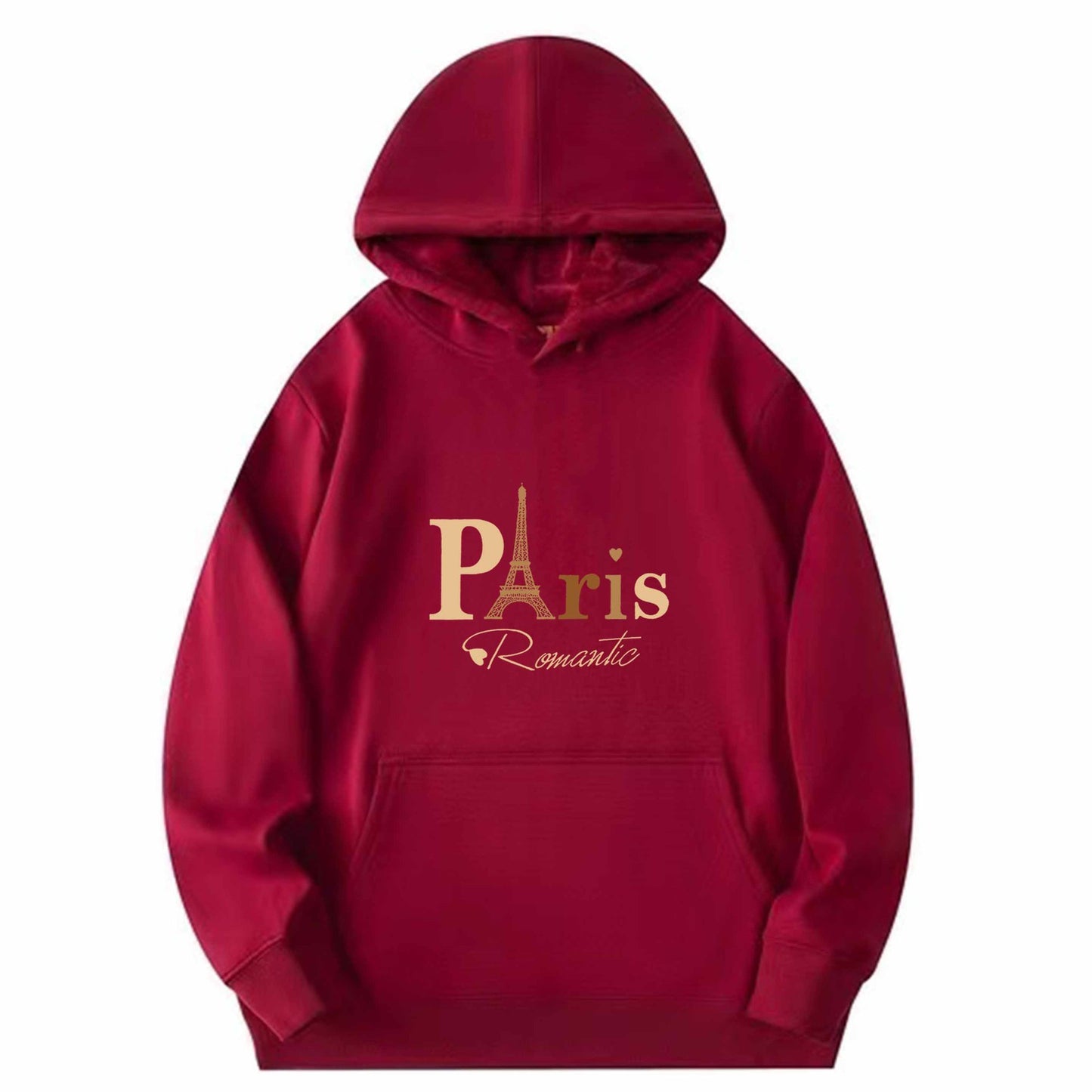 Felpa con cappuccio stampata con lettere, top da coppia femminile