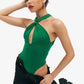 Sexy Deep V Hanging Neck -back Sleeveless Slim Body