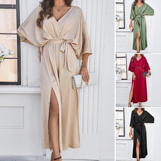 Fashion Bat Sleeve Long-sleeved dress