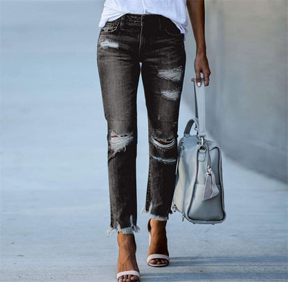 Zerrissene Jeanshose für Damen in Übergröße