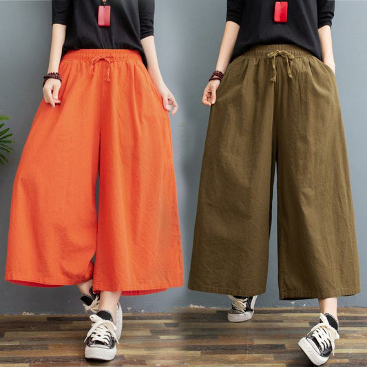 Women's Fashion Loose Linen Casual Leggings
