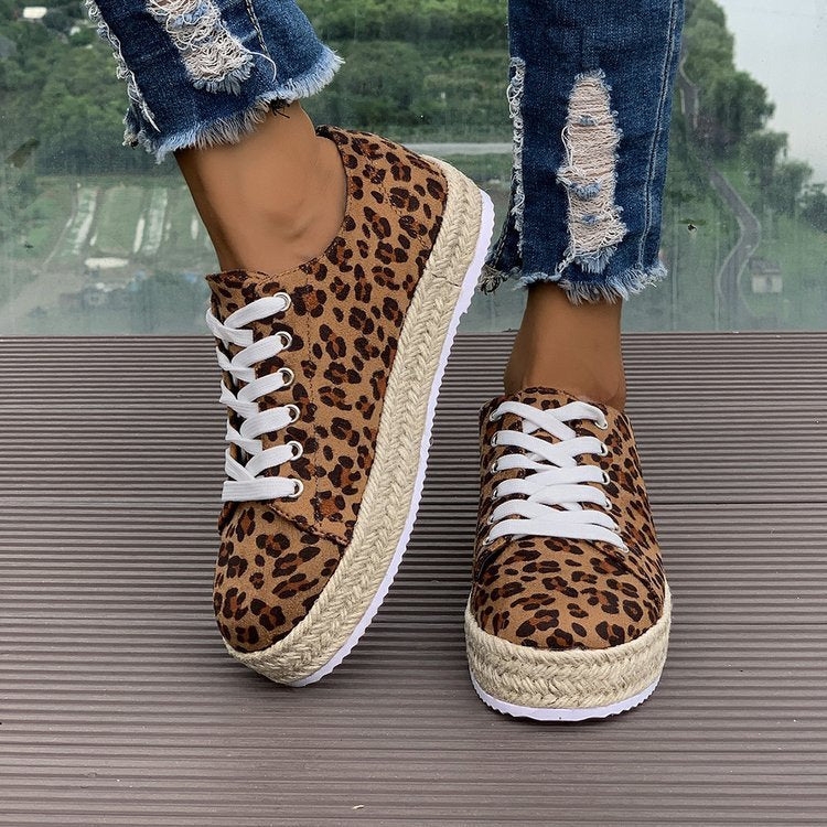Scarpe basse da donna comode con plateau, moda, personalità, tessuto, casual, pompe