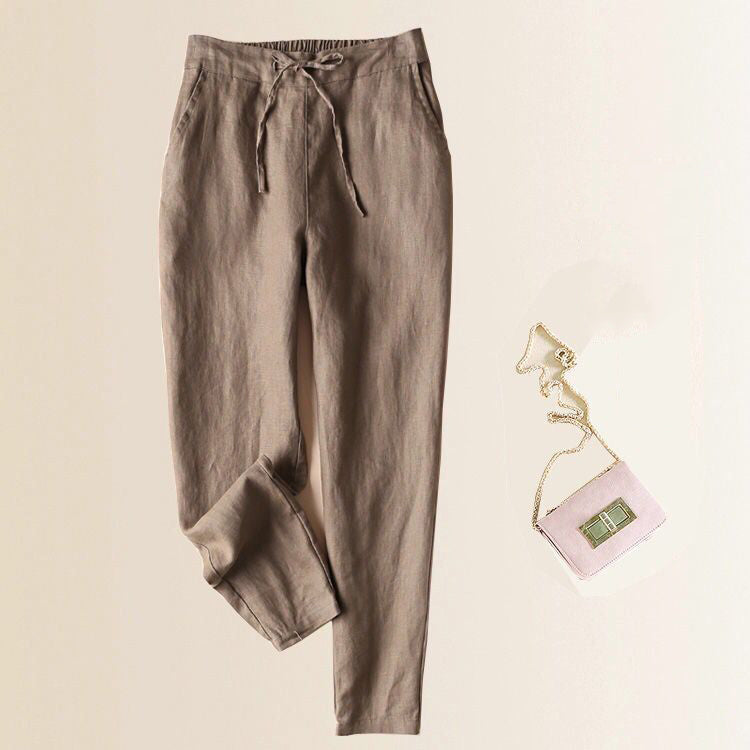 Women's Cotton And Linen Harem Pants