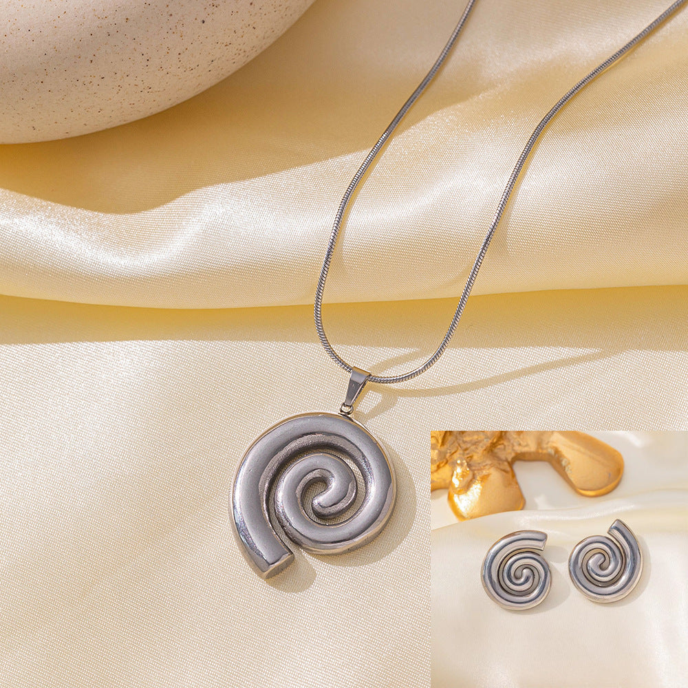 Collana in acciaio inossidabile Orecchini Gioielli da donna Completo