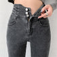 Tight High Waist And Small Feet Belly Women's Denim Trousers
