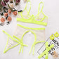 European And American Three-point Perspective Women's Underwear Set