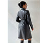 PU Long Sleeve Women's Slim Fit Long Trench Coat