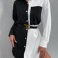 Women's Casual Shirt Black And White Contrast Suitable For Summer
