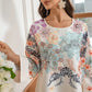 Elegantes langes Kaftankleid mit Blumendruck
