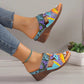 Pantofole etniche con pendio e totem colorate per ragazze cool