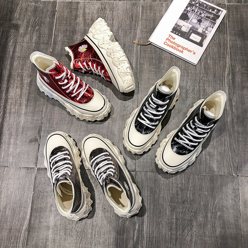 High-Top-Herbst-Gänseblümchen-Schuhe