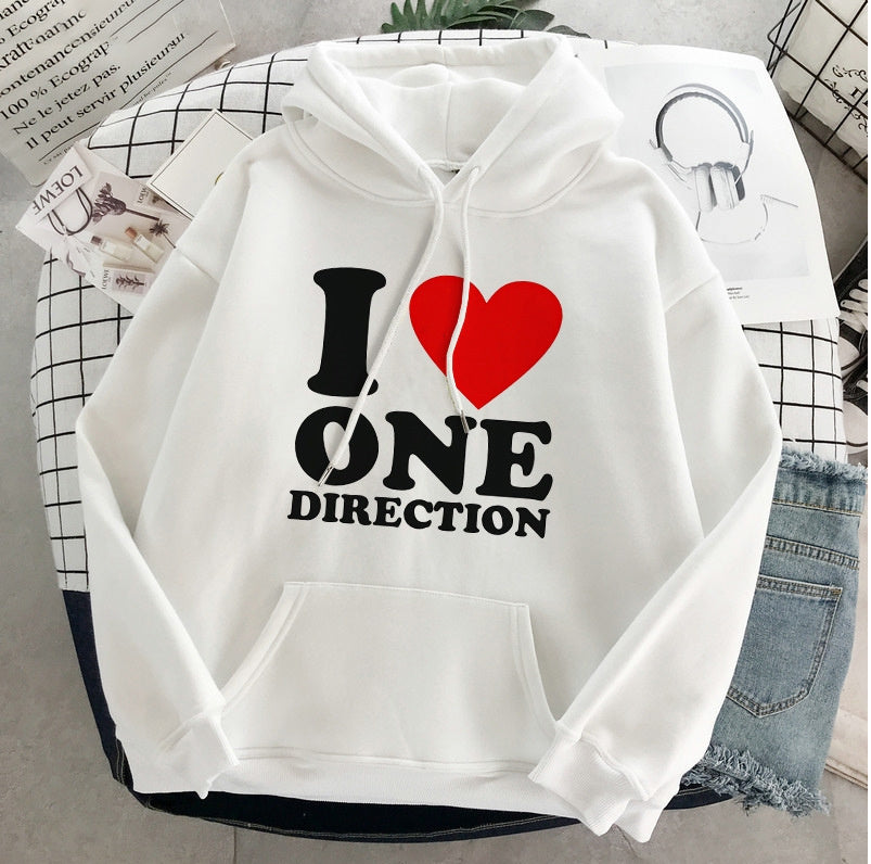Nuovo pullover grafico con estetica Harajuku di Harry Styles e One Direction