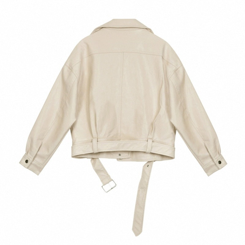 Cappotto in pelle da locomotiva da donna