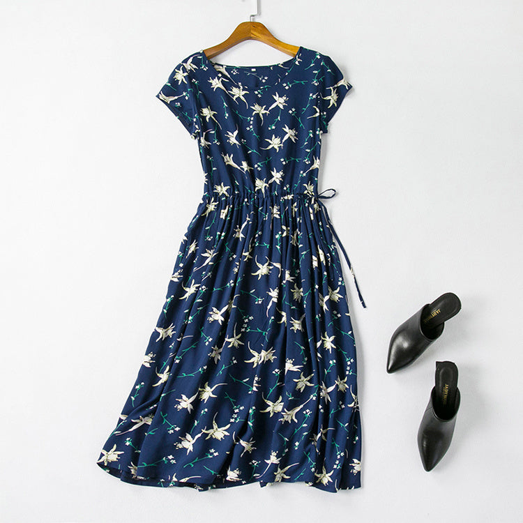Cotton silk dress