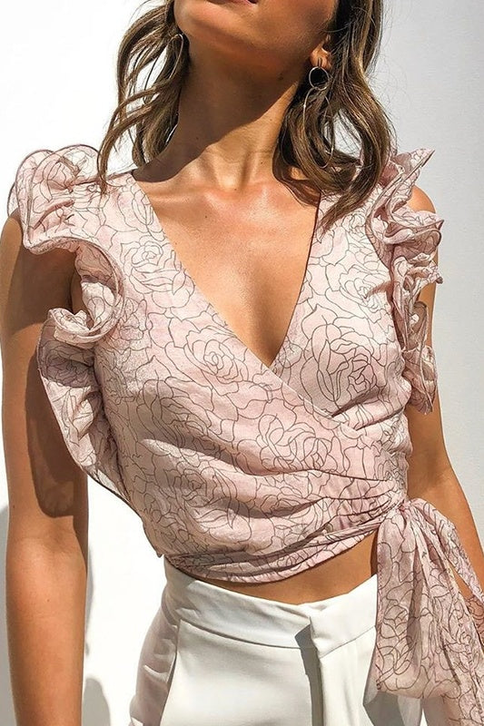 Papillon senza maniche con scollo a V da donna