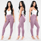 Women's Plus Size Pure Color Cotton Trousers Lace-up Pencil Pants