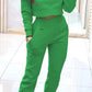 Top And Slim Trousers With Pockets Solid Outfits Women's Clothing