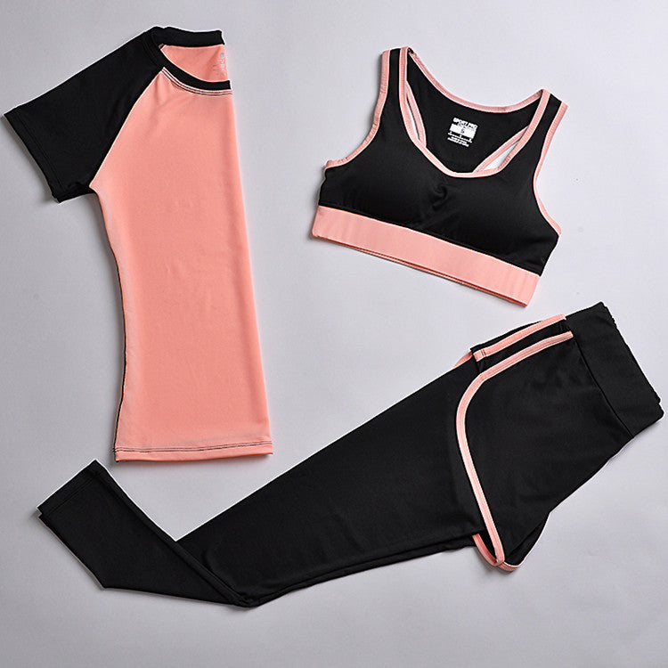 Abbigliamento yoga completo sportivo a tre pezzi