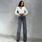 Schmale Jeans mit Leopardenmuster für Damen