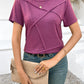 Solid Color Casual Short Sleeve T-shirt Top