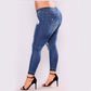 Holes to increase high stretch denim pants