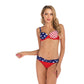 Split sexy two piece swimsuit