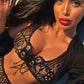 Lace cutout bikini