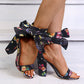 Scarpe da donna con tacco spesso e punta aperta